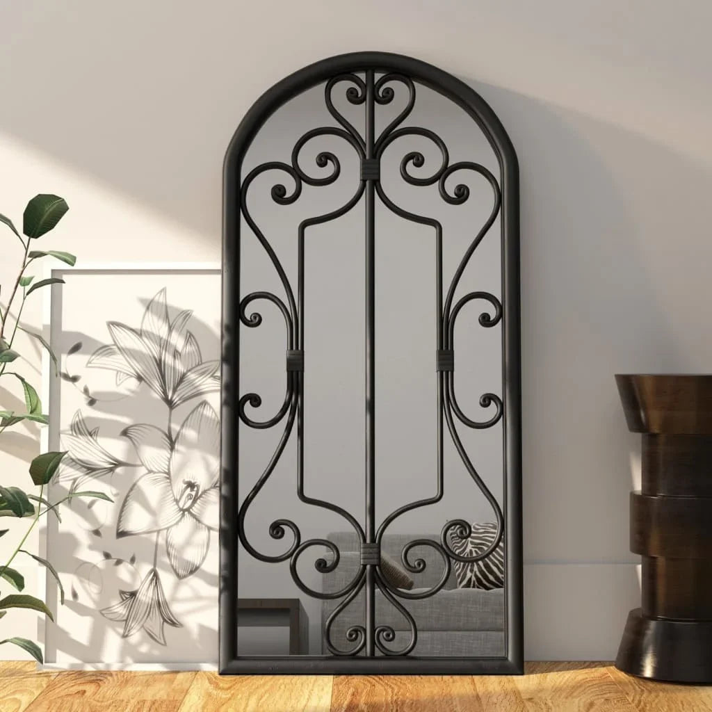 Black mirror 100x45 cm iron for indoor use, home decoration wall decal living room decoration