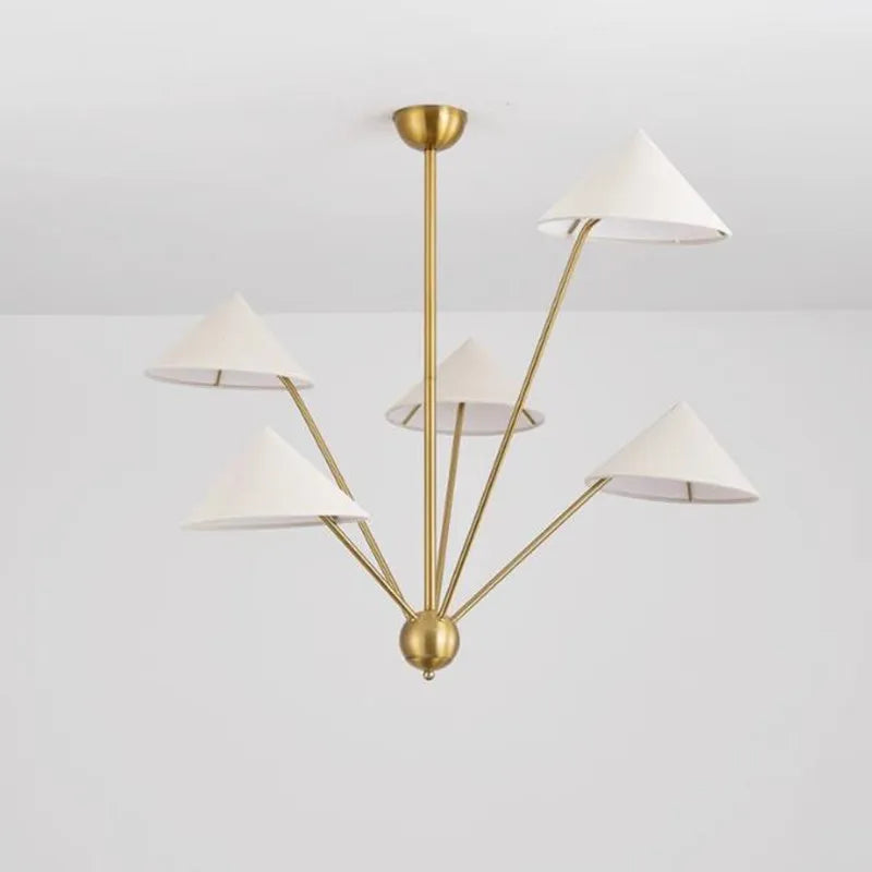 Wabi-sabi lustre japon tissu suspension lampe pour salon cuisine salle à manger chambre lustre design - vue 3 sur 7