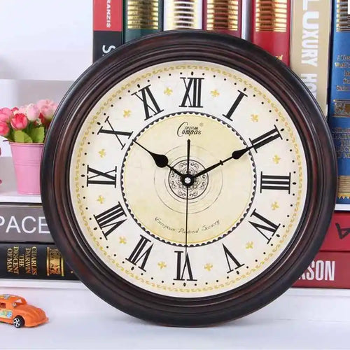 horloge murale rétro silencieuse classique en abs quartz