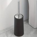 Toilet Brush, Household No Dead Corner Stainless Steel Long Handle Squat Toilet Cleaning Brush Set Toilet bowl scrubber Bathroom