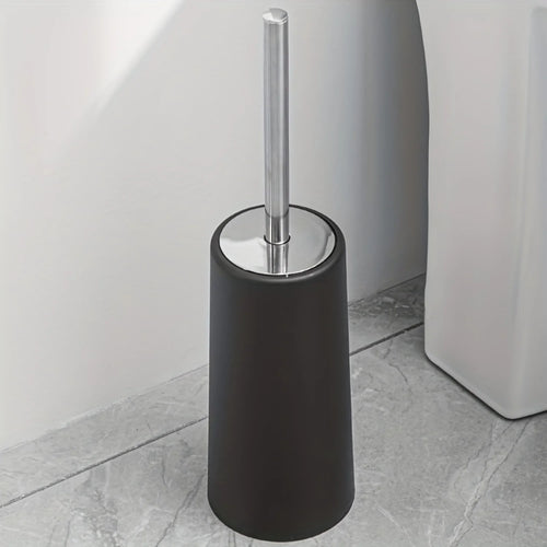 Toilet Brush, Household No Dead Corner Stainless Steel Long Handle Squat Toilet Cleaning Brush Set Toilet bowl scrubber Bathroom - vue 6 sur 8