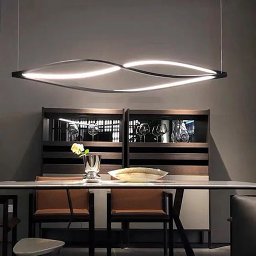 suspension led minimaliste en aluminium pour éclairage maison