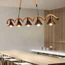 Retro hemp rope pendant light for vintage interiors