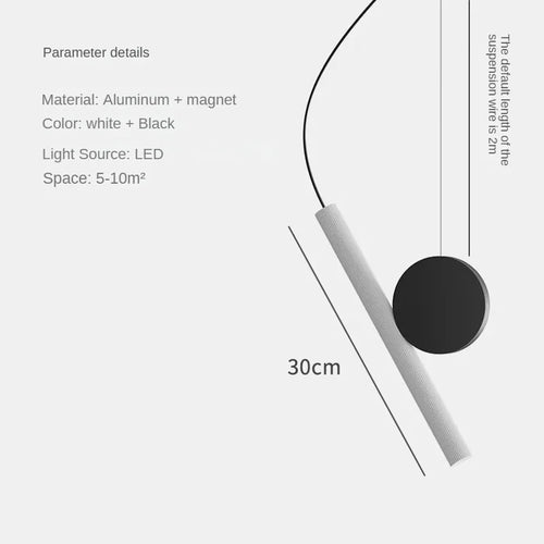 suspension à led design créatif et angle réglable - vue 9 sur 9