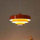 Danish retro multicolour medieval style chandelier orange Bauhaus pendant for restaurant, study, café, coffee table and bar