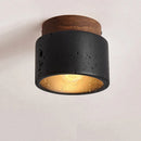 Nordique Wabi Sabi décoratif couloir balcon plafond marbre lumière japonaise salon chambre LED noir Applique plafonnier