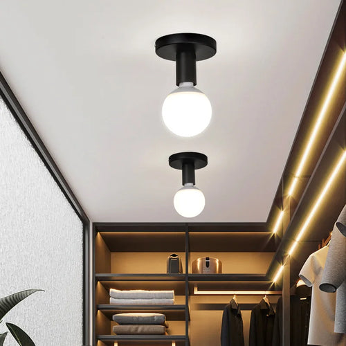 plafonnier led moderne style industriel rétro pour décoration intérieure - vue 2 sur 14