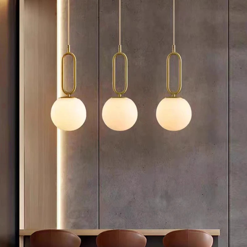 suspension led en laiton et marbre naturel décorative réglable