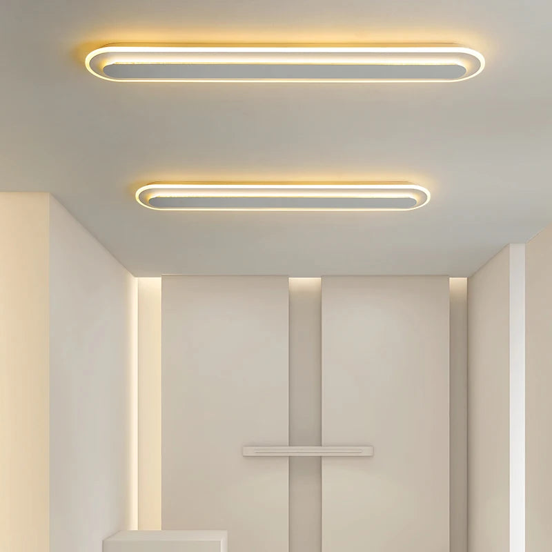 Longue bande Led allée couloir lustres moderne minimaliste minimaliste entrée porche lumière nordique créatif vestiaire plafonnier