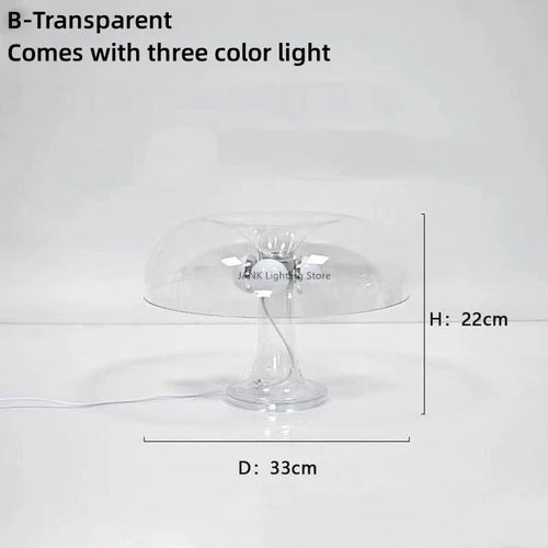 Minimalist mushroom LED table lamp for decoration - vue 11 sur 14