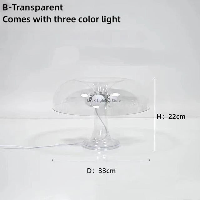Minimalist mushroom LED table lamp for decoration - vue 10 sur 14