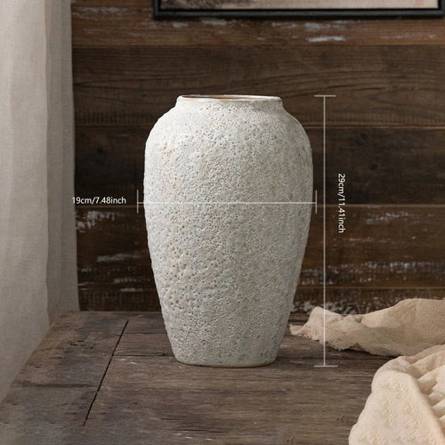 Retro Literary Creative Old Hydroponic Ceramic Vase, High-end Home Decoration, Flower Arrangement, Porch Living Room Decoration - vue 8 sur 9