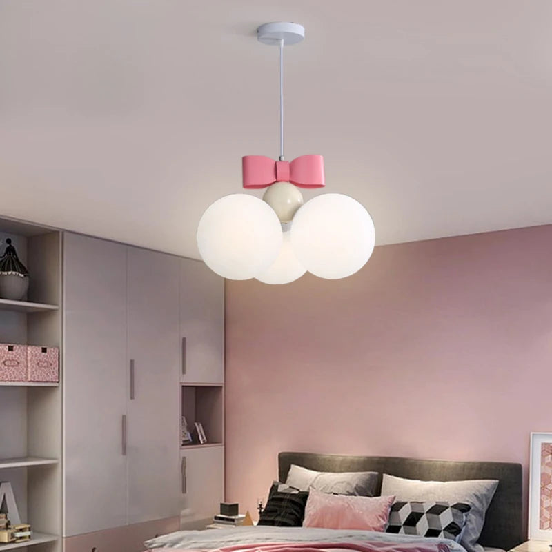 lustre romantique moderne simple pour chambre d'enfant princesse - vue 4 sur 8