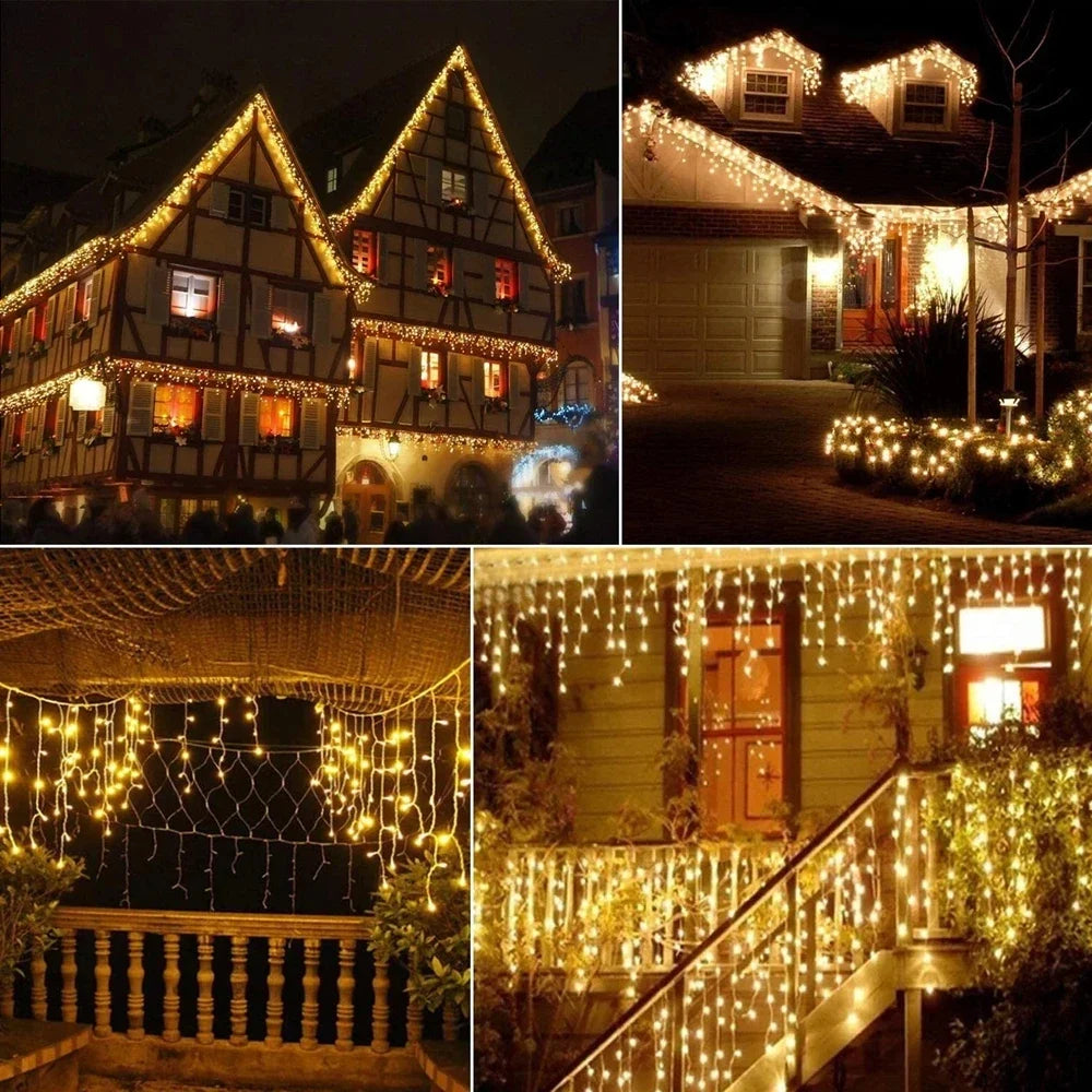 guirlande lumineuse extérieure décorations de Noël pour hiver - vue 6 sur 12