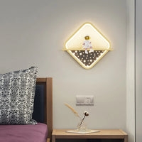 Modern minimalist moon astronaut bedside lamp
