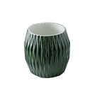 Nordic Bathroom, Dark Green Ceramic Embossed Shape, Soap Dispenser, Dish, Mouthwash Cup, Bathroom Supplies, Set