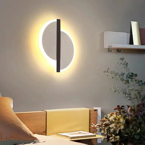 Applique murale LED moderne Spin blanc/noir pour chevet étude salon allée appliques murales intérieur décor à la maison luminaire Lustre