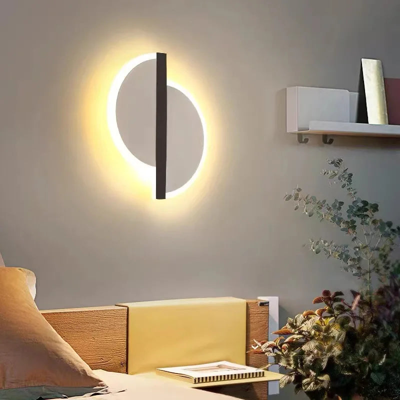 Applique murale LED moderne Spin blanc/noir pour chevet étude salon allée appliques murales intérieur décor à la maison luminaire Lustre