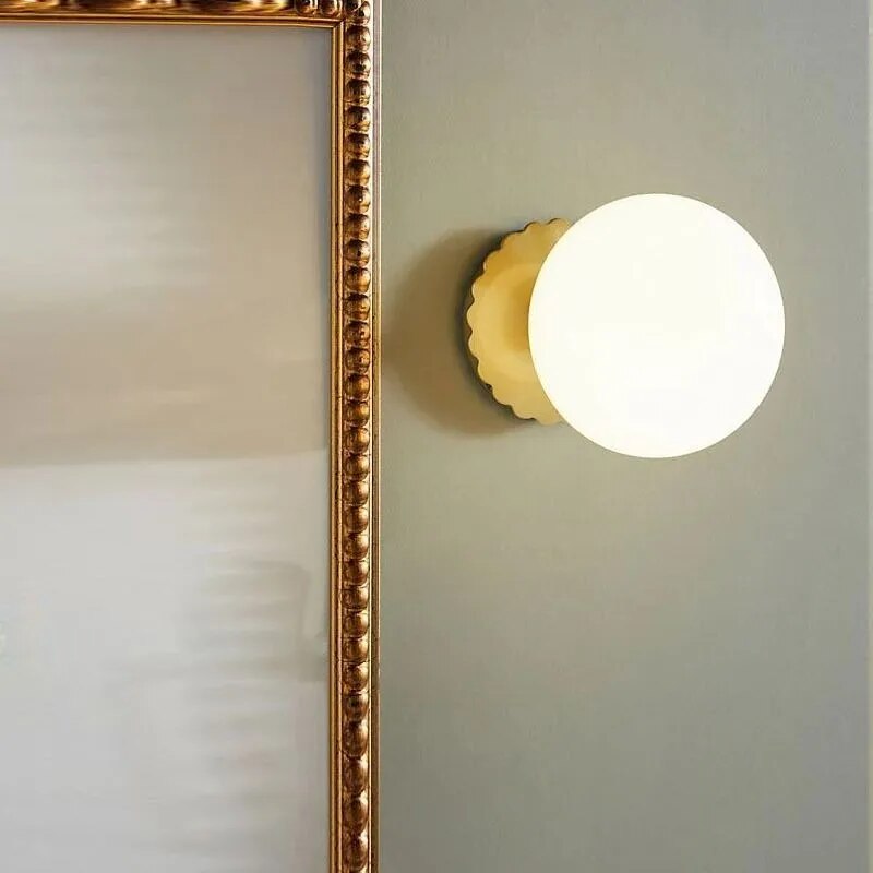 Applique murale LED en verre rétro