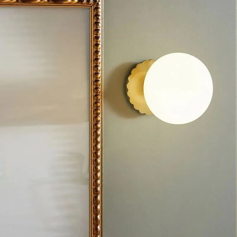 Applique murale led rétro en verre style nordique décorative - vue 4 sur 7