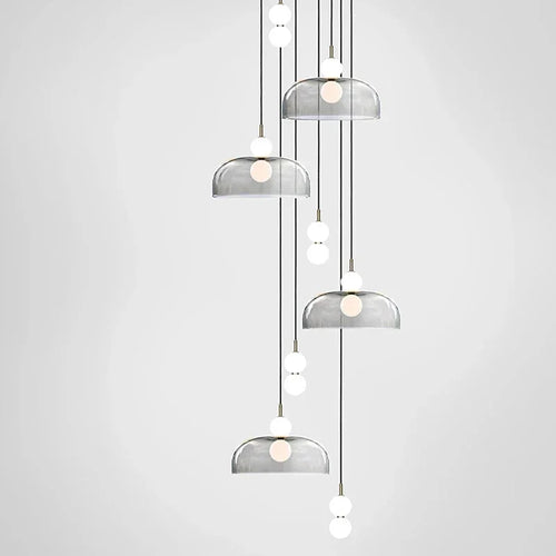 suspension post-moderne en verre pour décoration intérieure - vue 7 sur 15