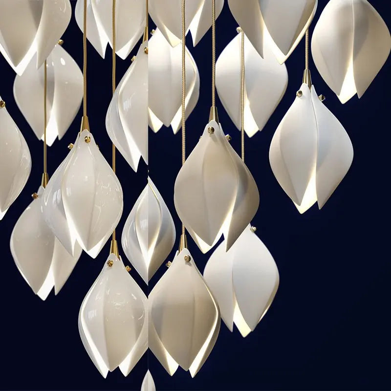 suspension en céramique nordique design fleur pour décoration intérieure - vue 8 sur 7