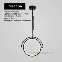 Nordic style simplistic LED pendant ceiling light for indoors