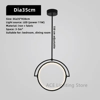 Nordic style simplistic LED pendant ceiling light for indoors