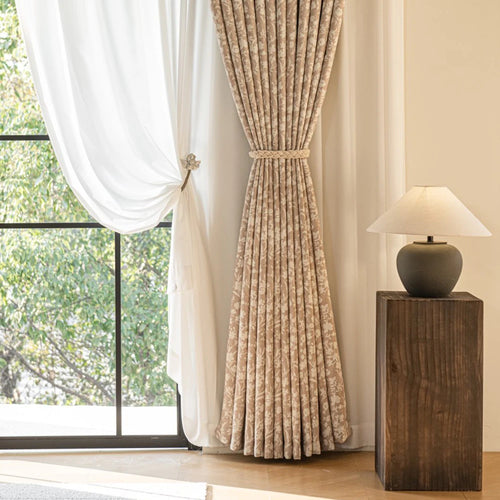 Rideau occultant floral moderne pour salon chambre