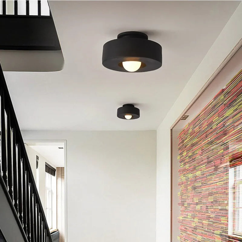 Nordique Wabi Sabi couloir Led plafonniers chambre E27 Led plafonnier moderne Lustre décor à la maison plafonnier luminaires - vue 3 sur 8