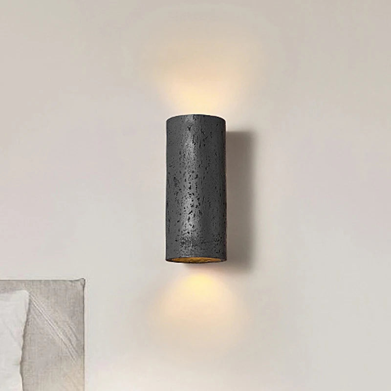 applique murale nordique led wabi-sabi en ciment rétro - vue 4 sur 16