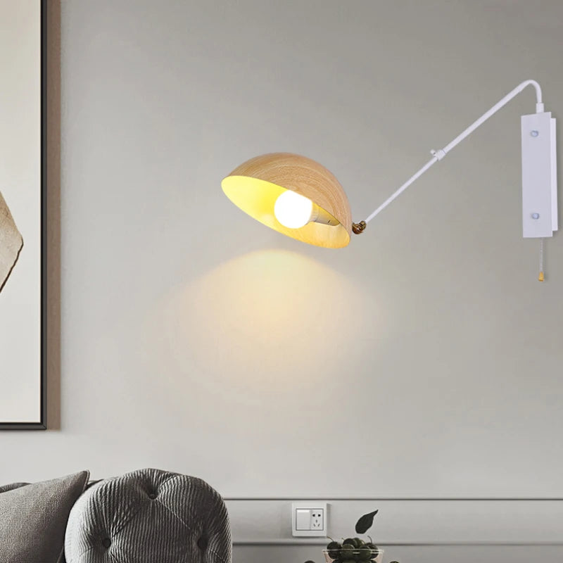 applique murale nordique rétro à bras long design moderne à led - vue 4 sur 10