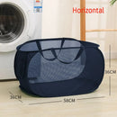 Foldable Mesh Storage Basket for Home and Bathroom,Shower Laundry Bag,Dirty Clothes Bag,Portable Business Travel,No Partition