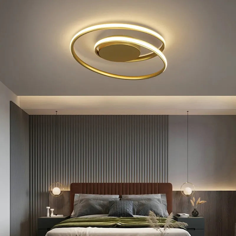 lustre led blanc noir surface montée déco - vue 5 sur 14