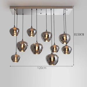 Glass chandelier for elegant indoor lighting