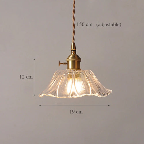 suspension en verre tournesol japonais design moderne décoratif - vue 9 sur 12