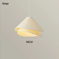 Minimalist fabric LED pendant lamp nordic art design