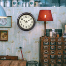 horloge murale vintage silencieuse facile à lire chiffres romains arabes