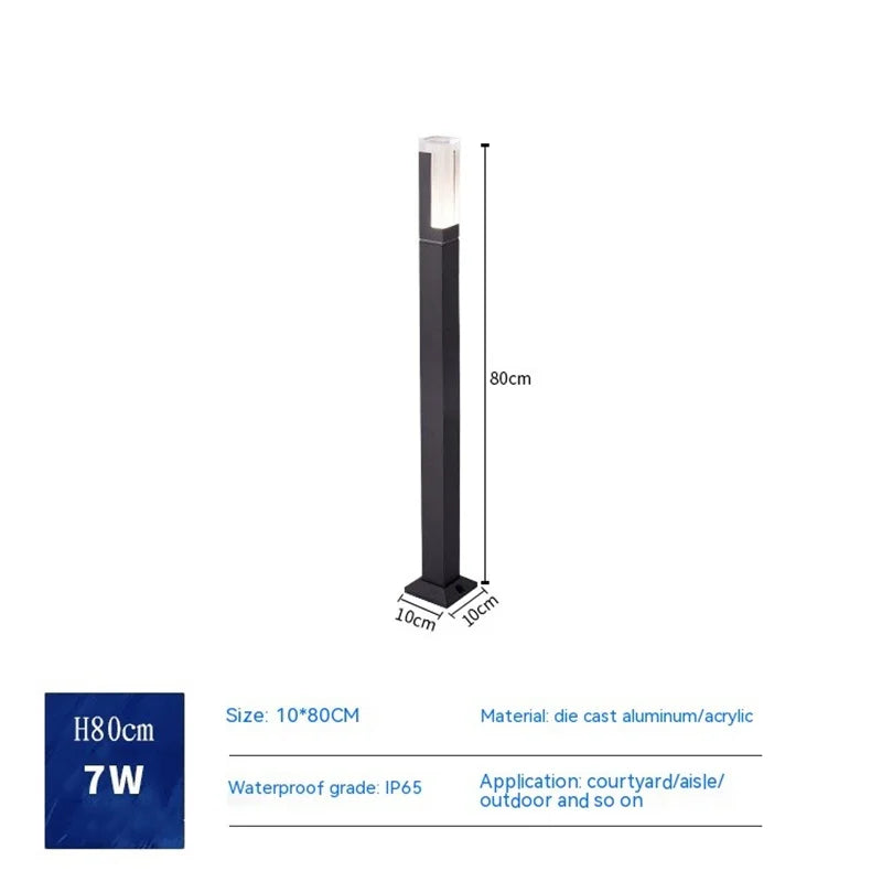 colonne lumineuse led extérieure étanche pour jardin et paysage - vue 14 sur 14