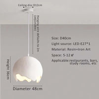 Minimalist nordic wabi sabi LED chandelier for interior decoration
