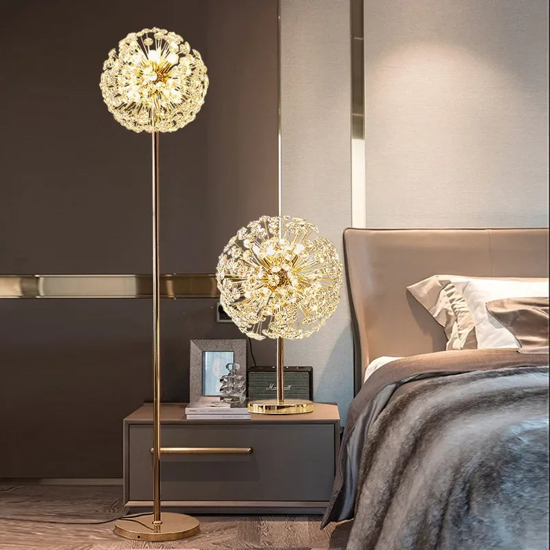 Lampe de chevet en cristal étoilée
