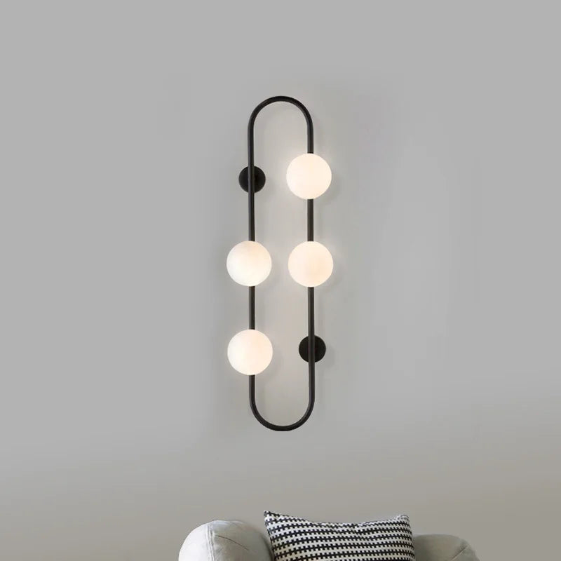 applique murale moderne en verre blanc pour décoration intérieure - vue 2 sur 9