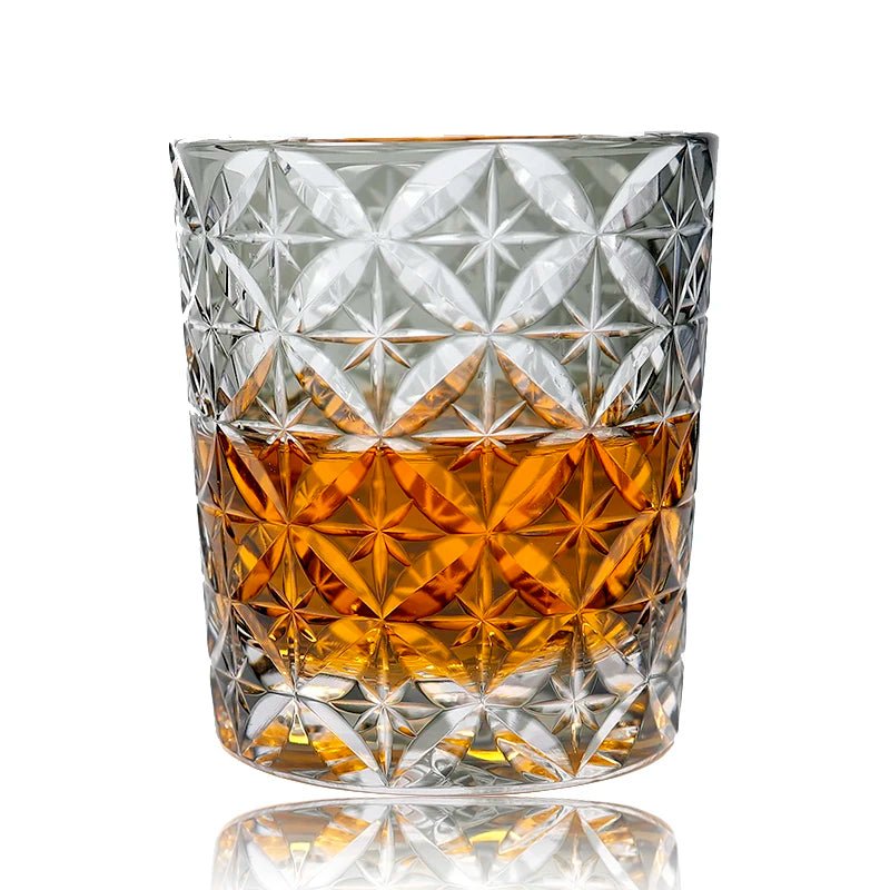 Verre whisky edo kiriko gravé main style japonais - vue 7 sur 7
