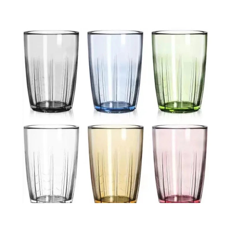 Gobelets incassables acrylique empilables reutilisables lot de 6