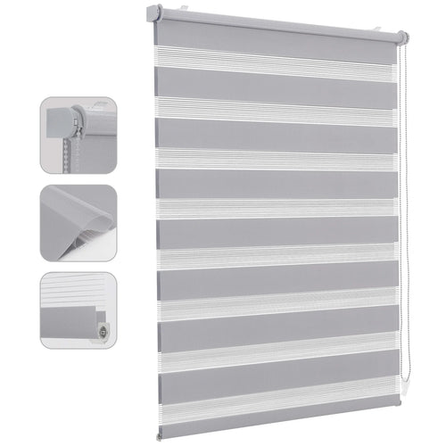 Store enrouleur double sans perçage occultant fenêtre 80cm - vue 9 sur 13