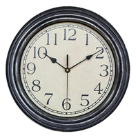 12 Inch Silent Retro Wall Clock Quartz Decorative Table Dial Battery Non-Ticking Digital Clocks for Bedroom,Black