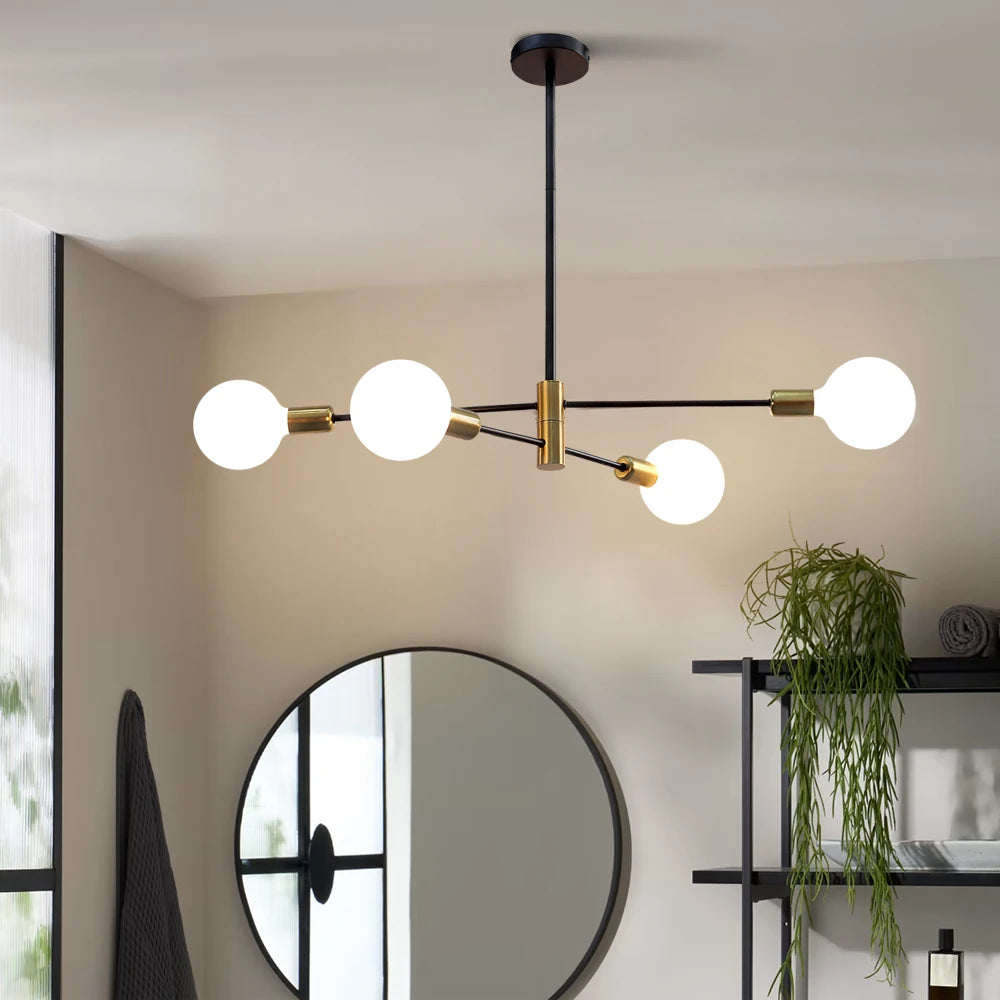 Suspension de lustre moderne nordique pour plafond décor à la maison salon chambre suspension luminaires d'intérieur E27 G95 G125 ampoule de lait - vue 5 sur 10