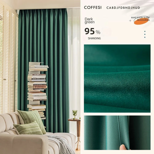 Rideau moderne plissé occultant luxe pour salon chambre