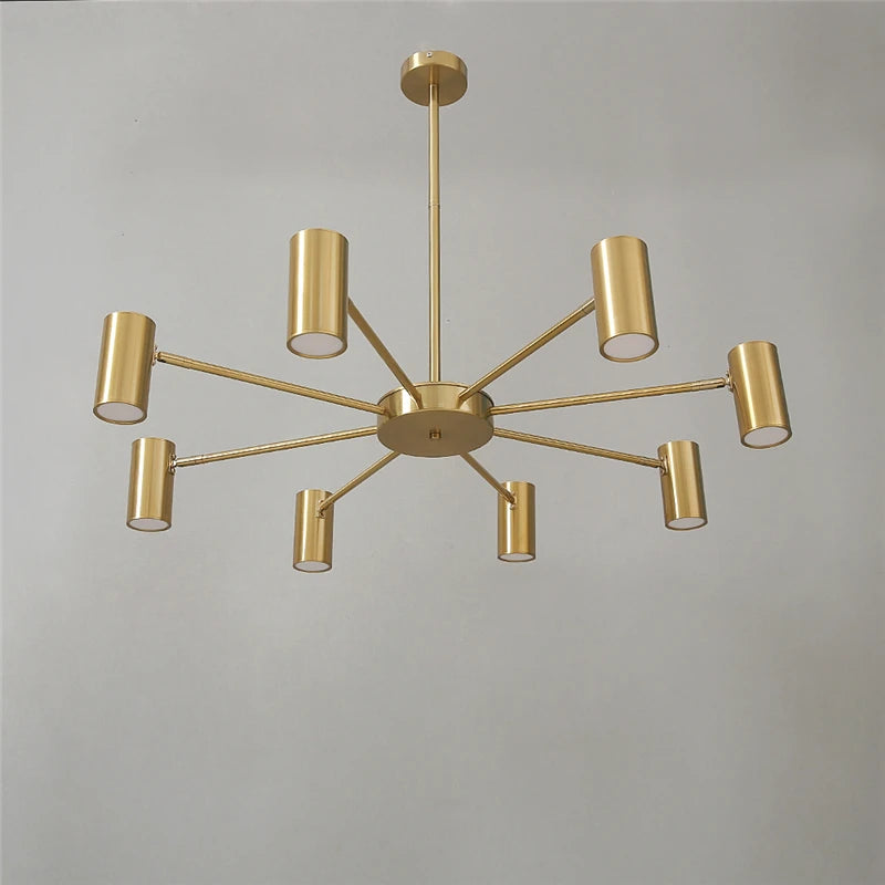 Modern adjustable nordic minimalist multi-head creative chandelier - vue 5 sur 6