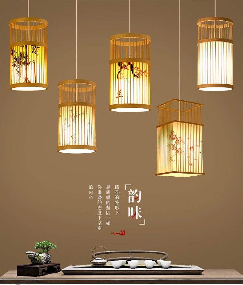 Suspension en bambou nordique moderne - vue 5 sur 8